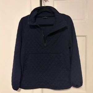 Navy Quilted Pullover